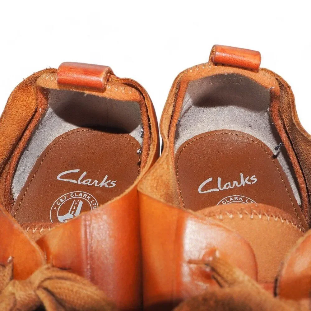 Clarks‎ Trigen Wing Tip Leather Casual Lace-up Oxfords Brown 21951 Men's 8M